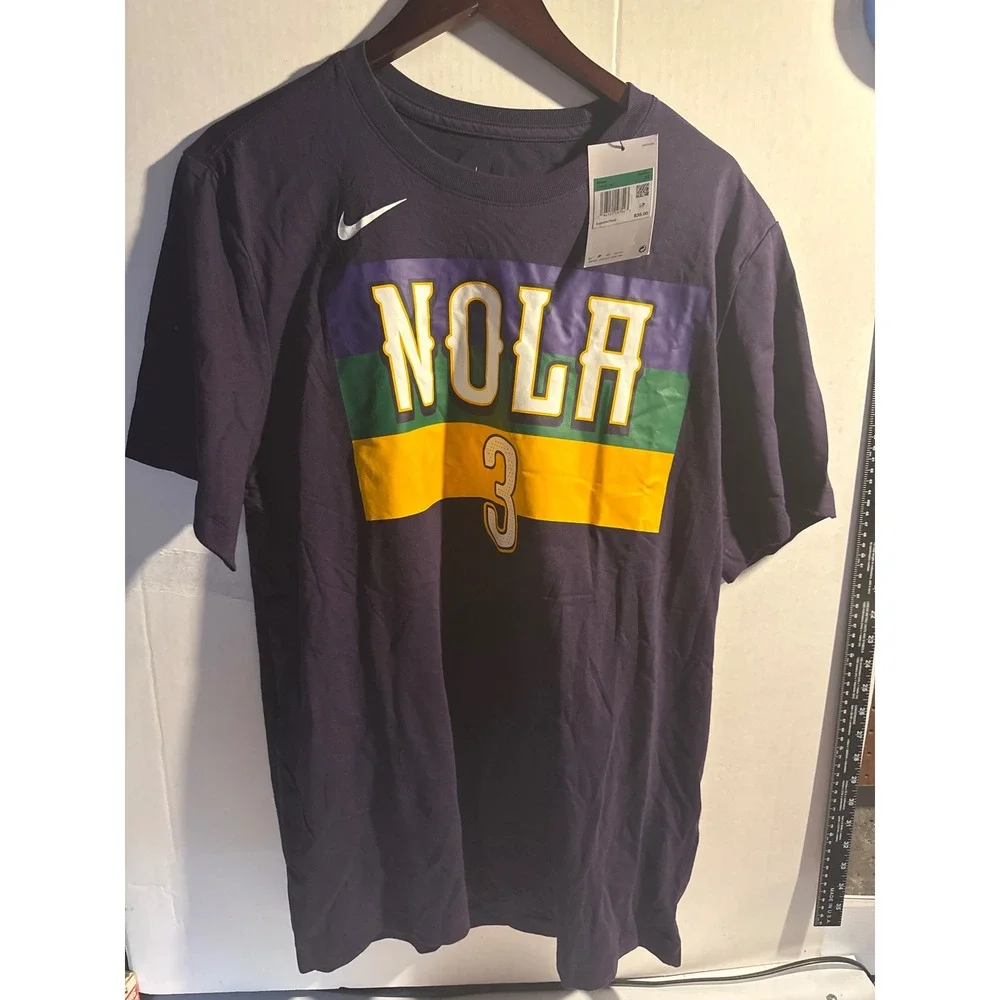 Nike NBA New Orleans Pelicans CJ McCollum NOLA City Edition Purple T-Shirt XL